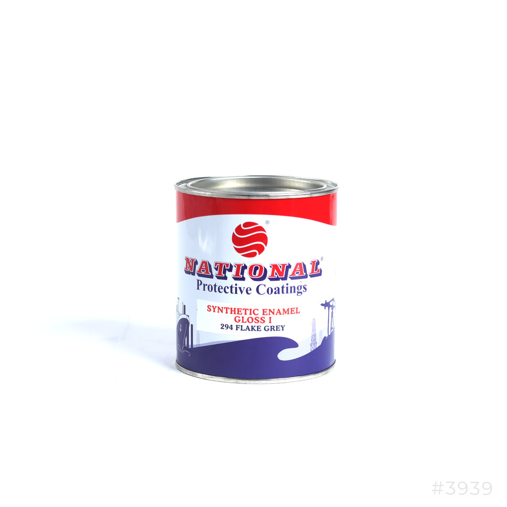 National Synthetic Enamel Gloss Paint 0.9Ltr 294 Flake Grey