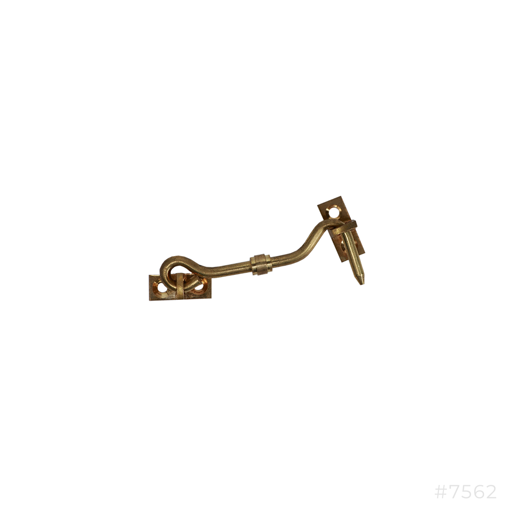 [7562] Brass Gate Hook 3" Robustline