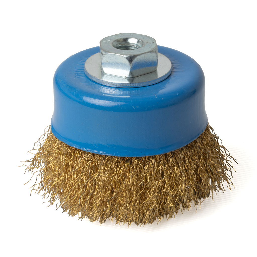 [20323] Cup Brush Crimped Wire Steel 3” x M10