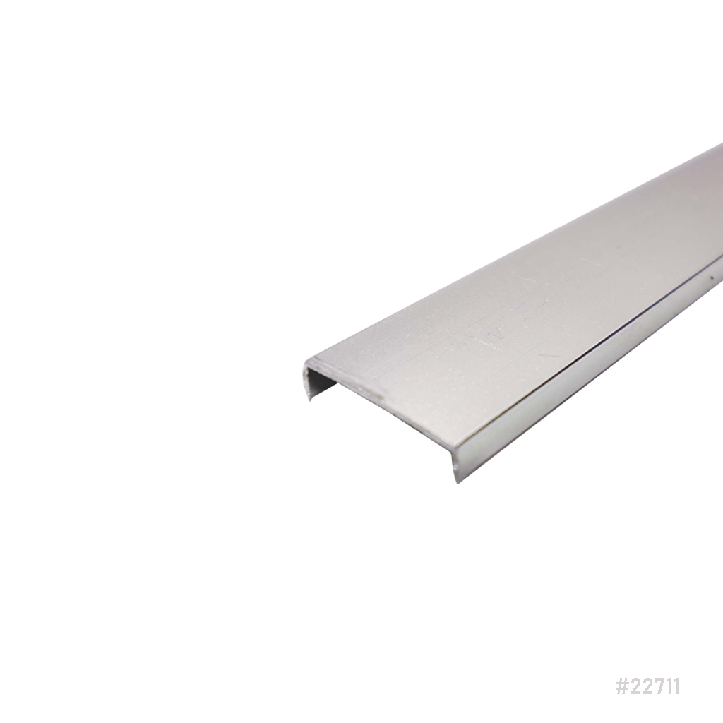 [22711] Aluminum C-Channel 19mm x 96" Matt Silver