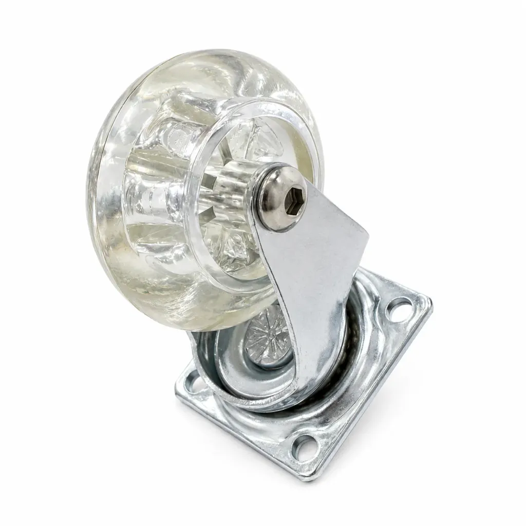 [24653] Caster Wheel W/O Brake 2" Crystal Clear