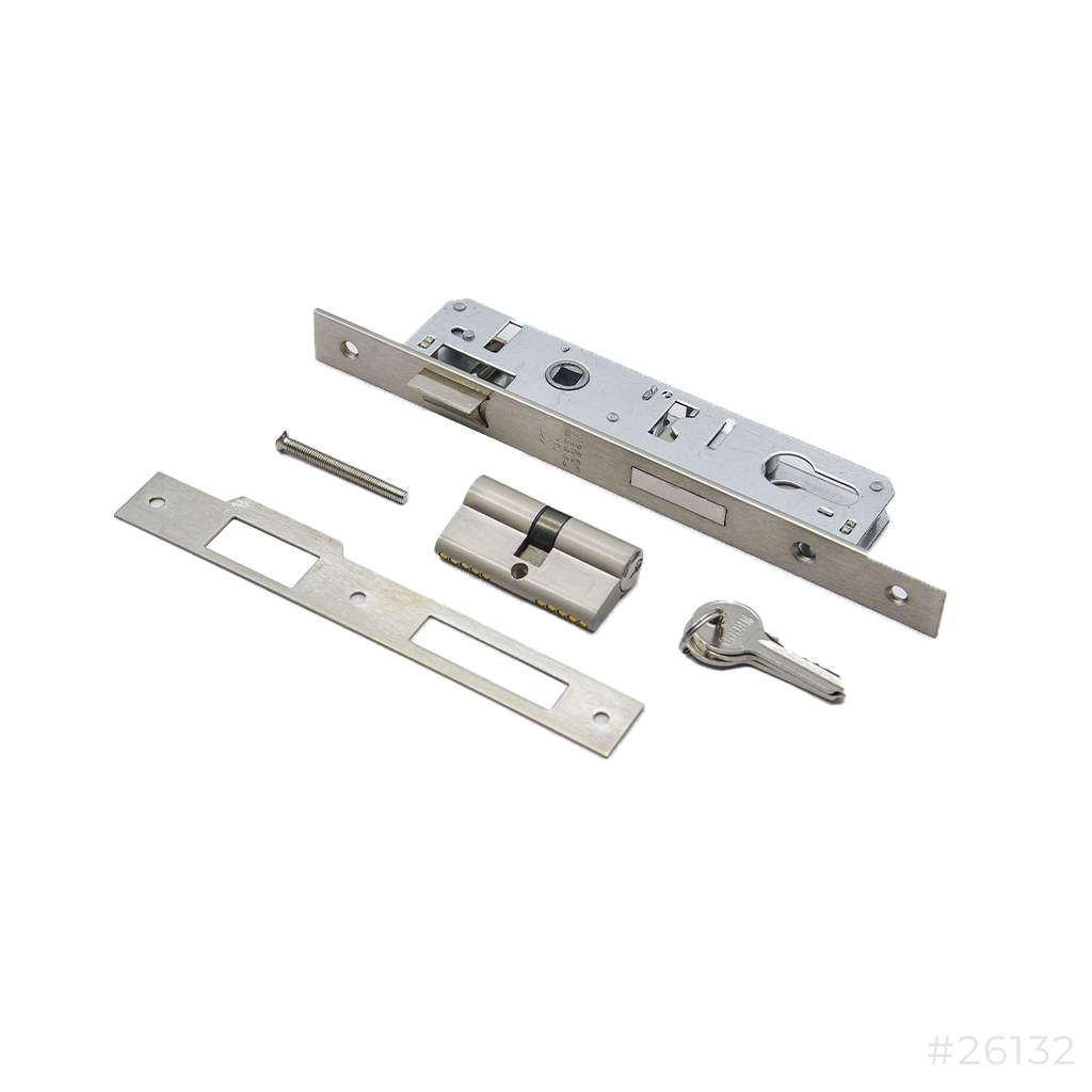 Aluminum Door Lock Body with Cylinder 155-25 SN Meggo