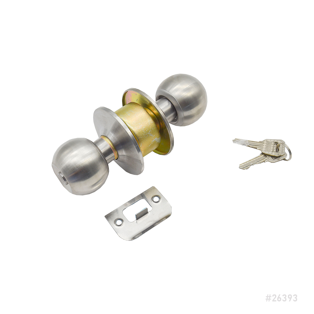 Cylindrical Knob Lock with Key 587ET AB-70 KHS
