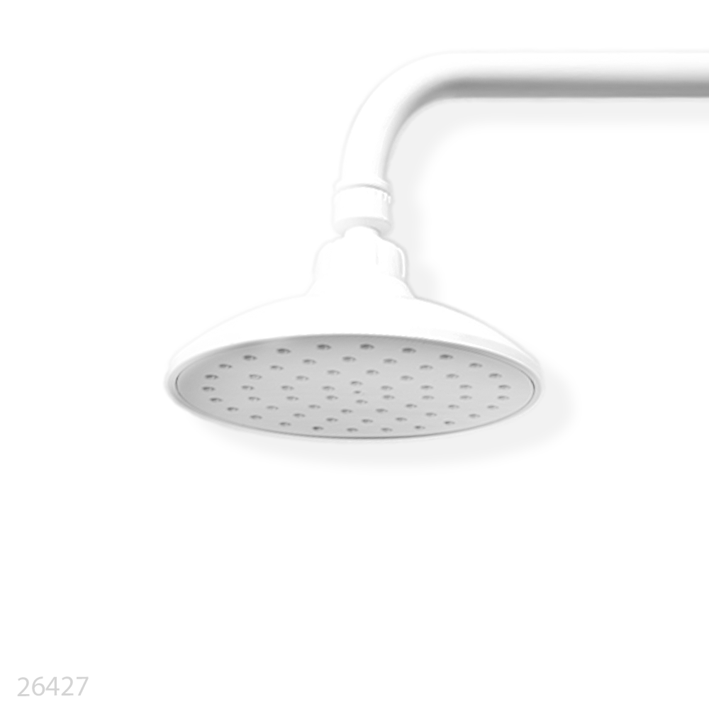 PVC Head Shower Round White Shine