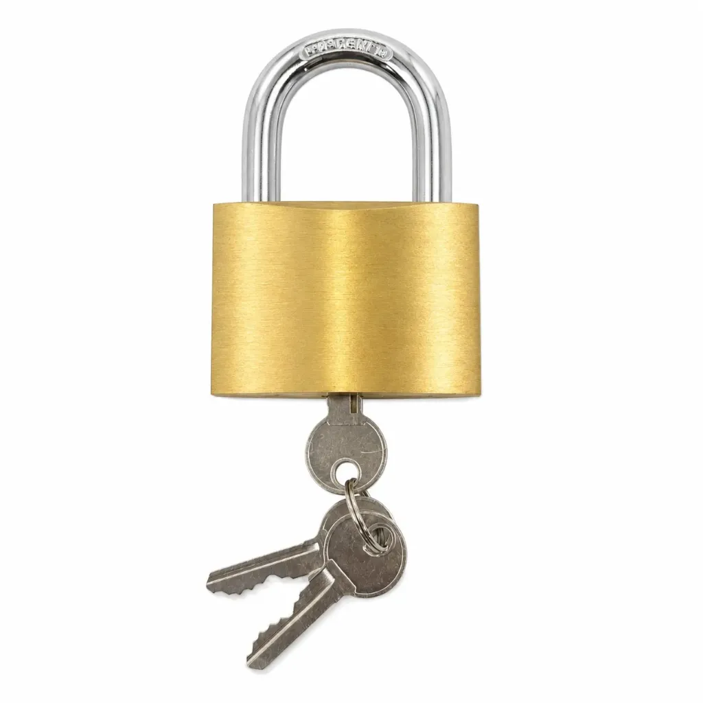 Brass Padlock 75mm Como
