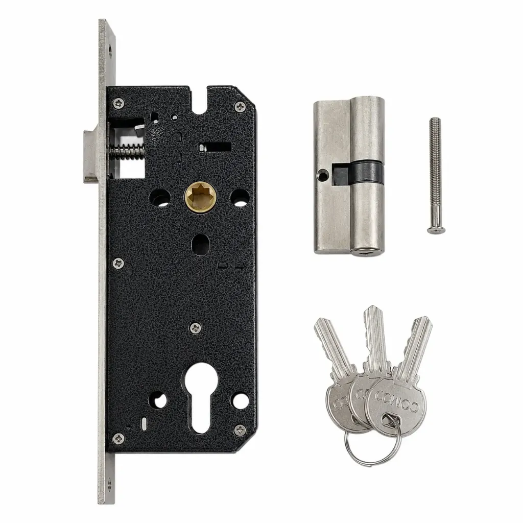 Lock Body with Cylinder 8545 SS BRCYLI Como