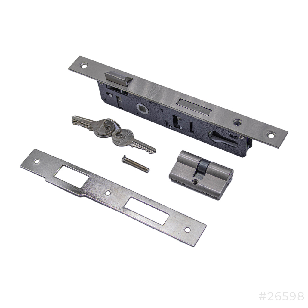 [26598] Aluminum Door Lock body with Cylinder 155-25SS Robustline