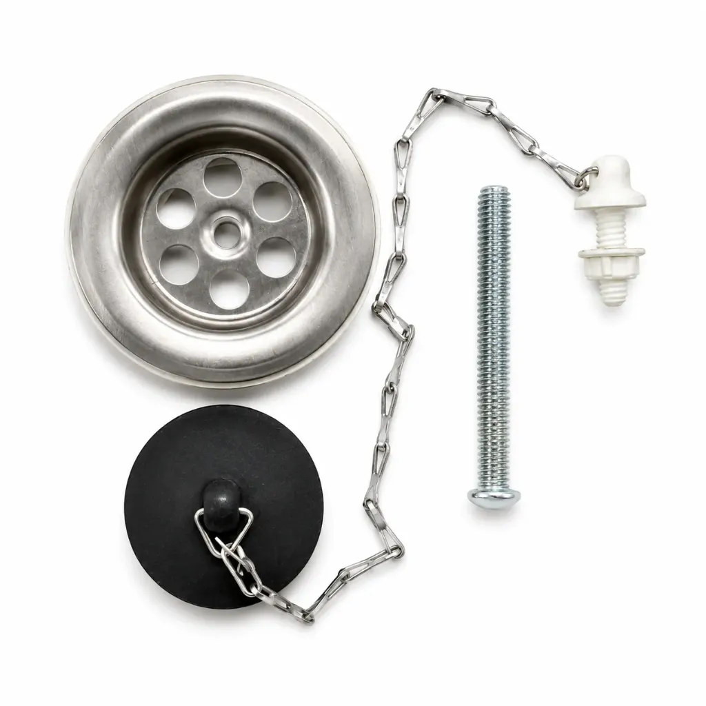 [26711] Pvc Wasting Plug Basin SBT-311 with Zinc Plate 1-1/4"