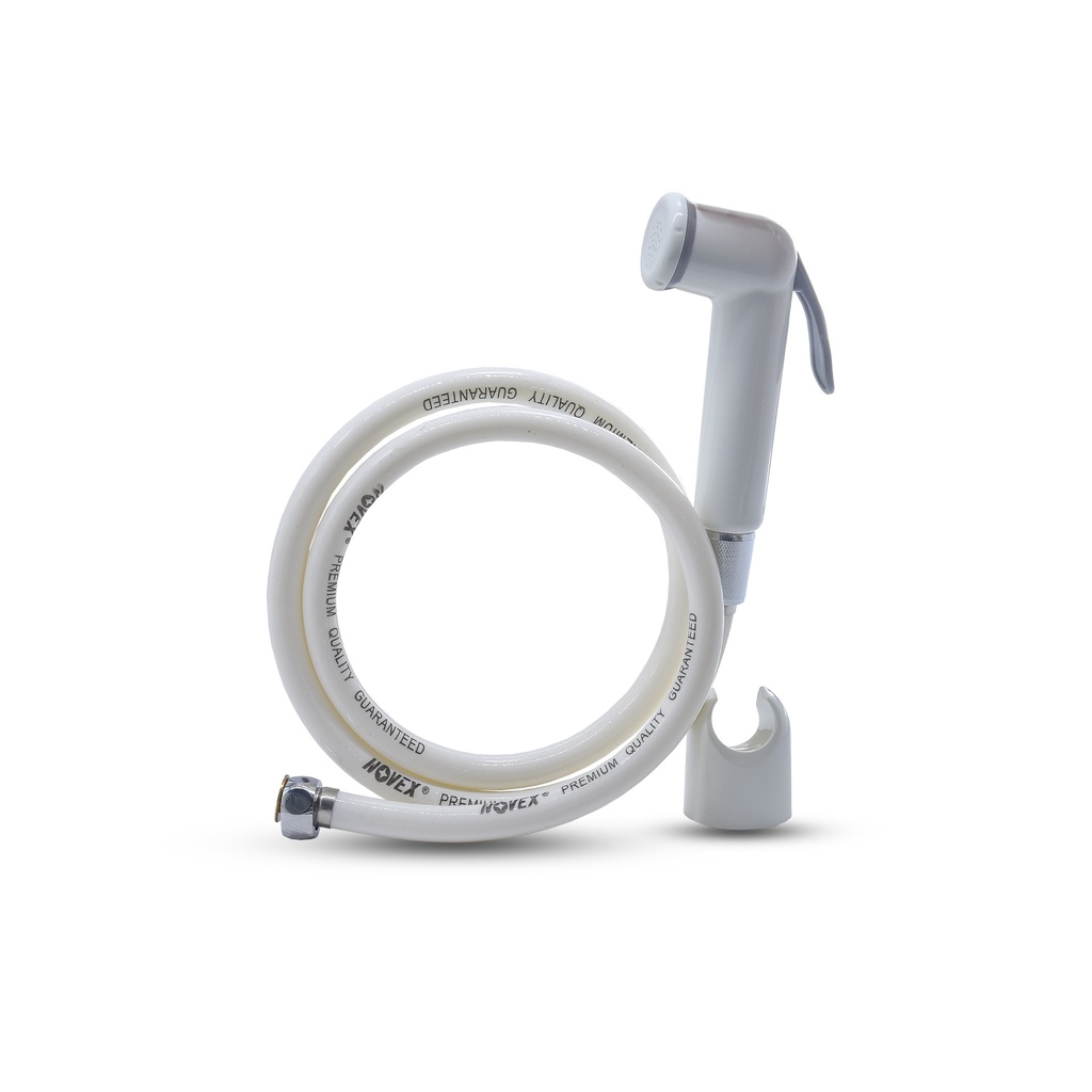 [26771] Hand Bidet Sprayer Pvc White Shattaf NVST-1304 Novex