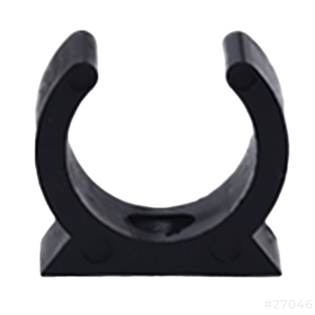 [27046] Pvc Conduit Clip 25mm Black Cavil