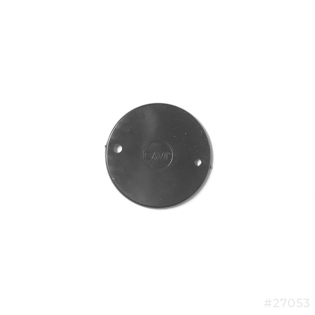 [27053] Conduit Round Lid Black 65mm Cavil