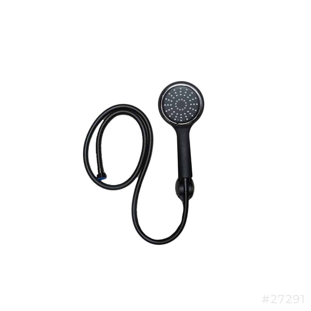 [27291] PVC Hand Shower Set 7024 Black