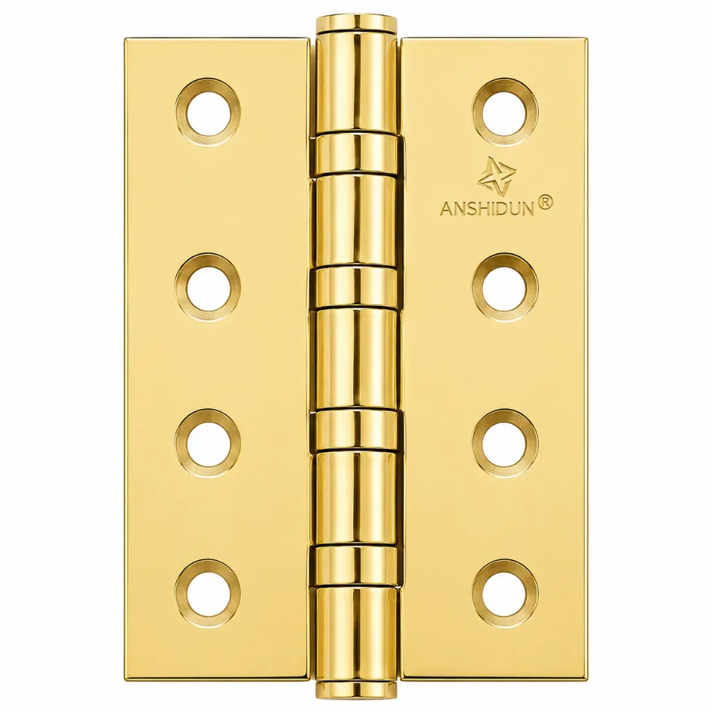 Brass Butt Hing SS Gold Finished 4"x3" 3-Pvd Anshidun Pair