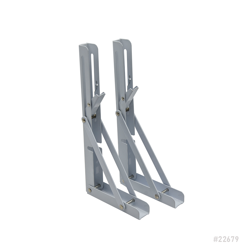 [22679] Folding Bracket White 10" Pair