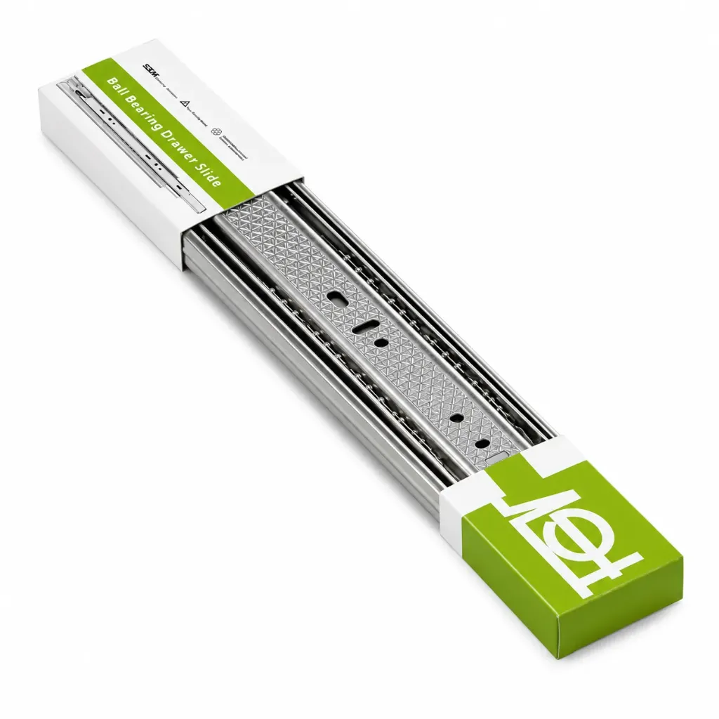 [23239] Full Extension Ball Bearing Drawer Rail GI 42mmx14" Soft Close