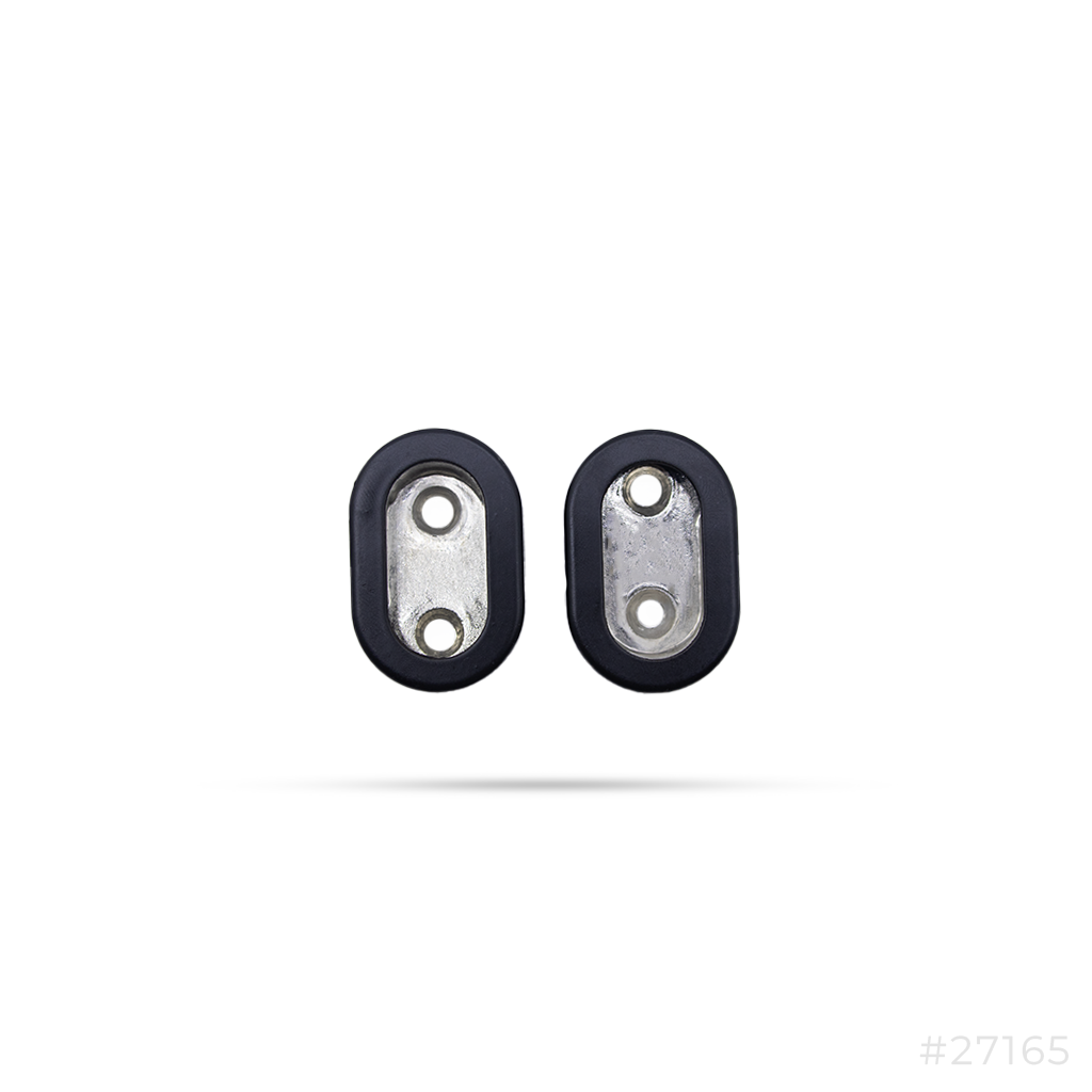 [27165] Oval Pipe Bracket 15 Black Pair