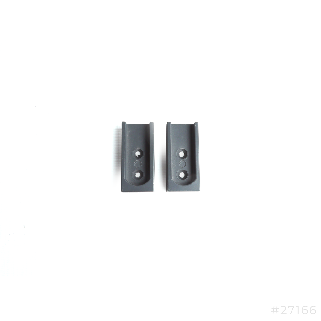 Oval Pipe Bracket 16 Grey Pair