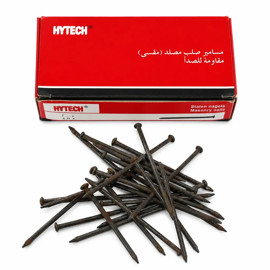 Nail Steel Concrete  3" Black  Hytech Box