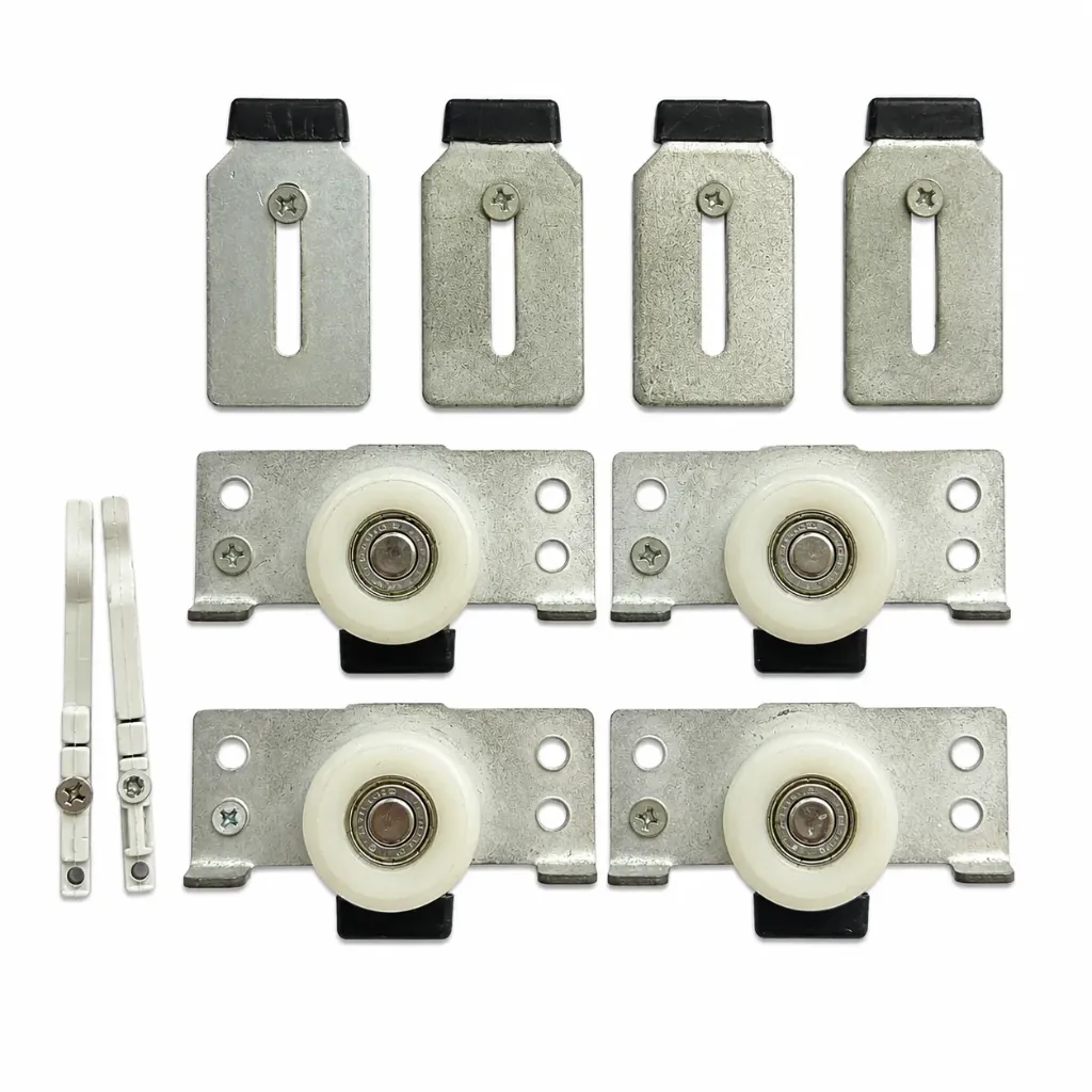 Sliding Door Fitting Set for 2 Doors Max 45kg Inset Sliding 904 Pyramid 4Pcs/Set