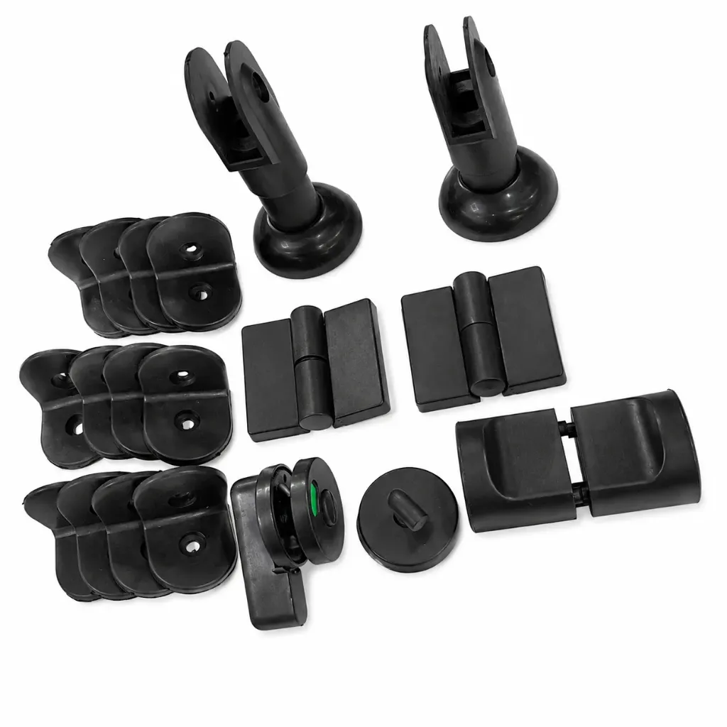 Bathroom Qubical Fittings Pvc Black  J100