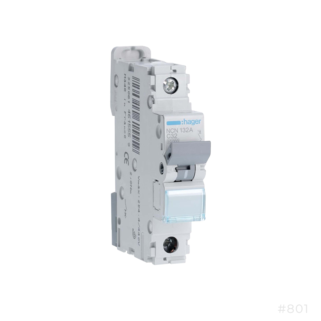 [801] Hager Circuit Breaker 32Amp Mui132A