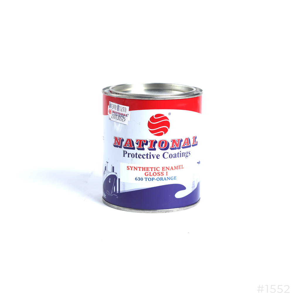 [1552] National Synthetic Enamel Gloss Paint 0.9Ltr 630 Top Orange