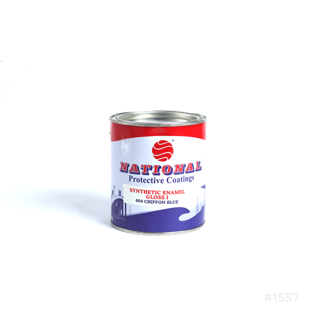 National Synthetic Enamel Gloss Paint 0.9Ltr 404 Chiffon Blue