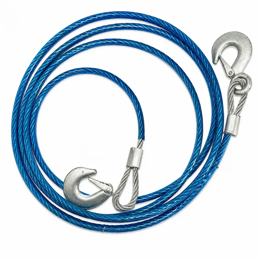 Steel Tow Cable 5Ton 10mm x 4m Ipower