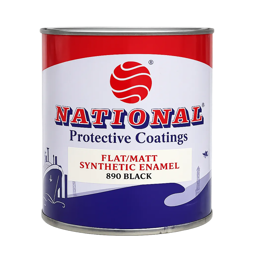 National Synthetic Enamel Matt I Paint 0.9Ltr 890 Matt Black