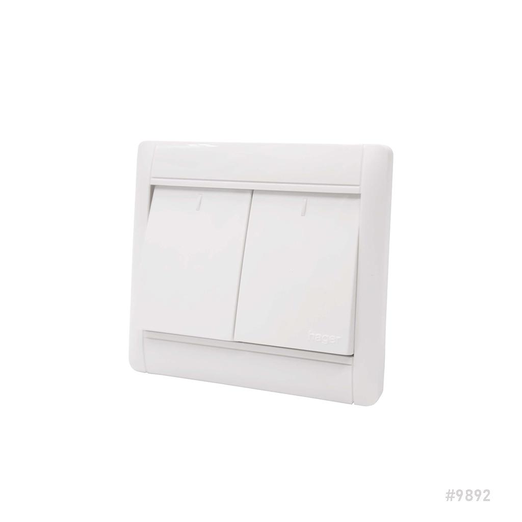 [9892] Hager 2 Gang 2 Way Switch WGL122