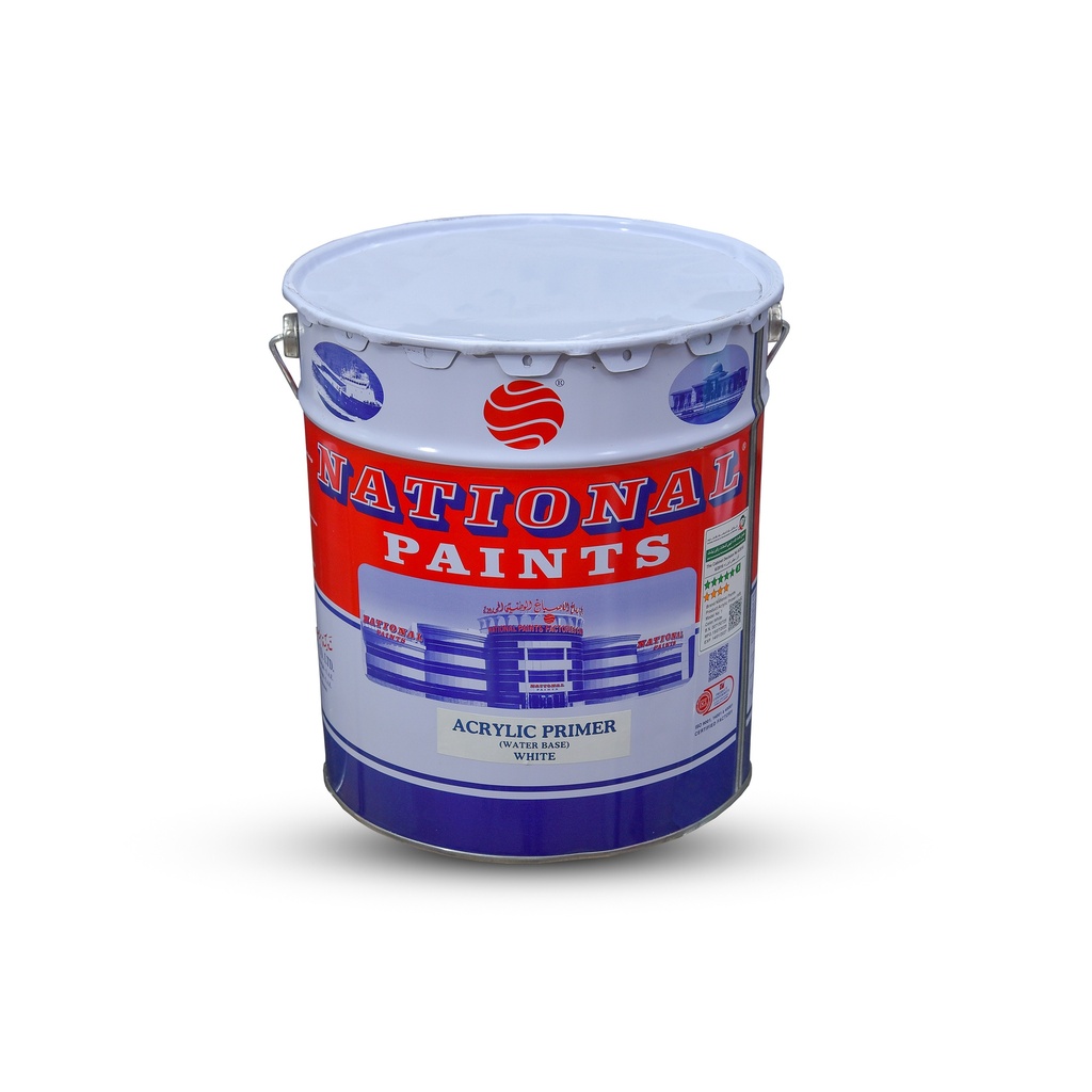 National Wall Sealer Exterior Acrylic Primer 18Ltr Water Base White