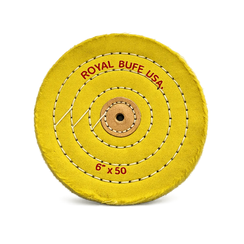 Fabric Buffing Wheel 6"x50 Yellow