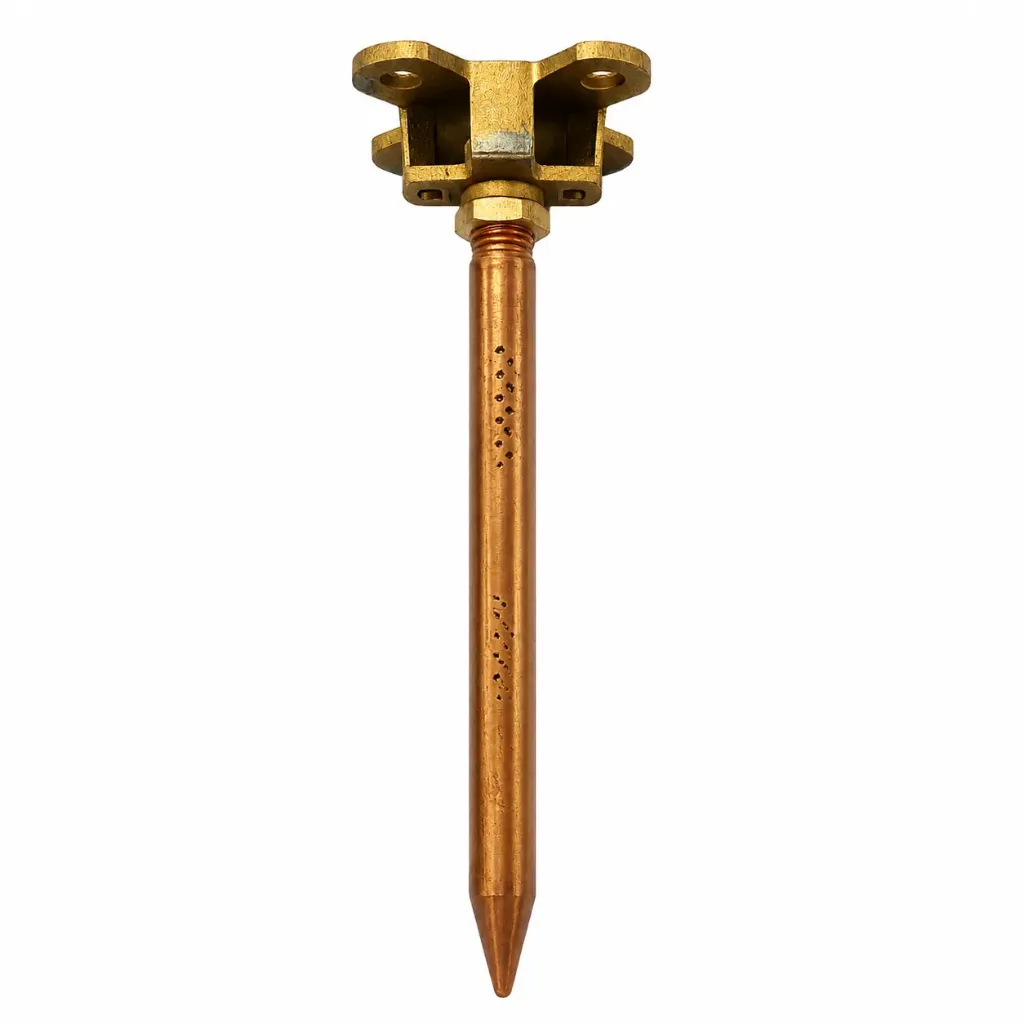 Copper Findal Pt. C/W Saddle & Nut (Lightning Pole) 5/8" 1Ft