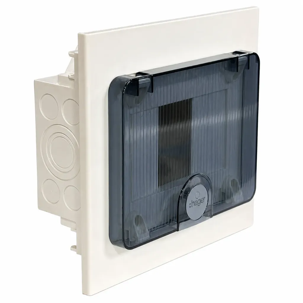Hager DB Box Flush VF104TM - Transparent