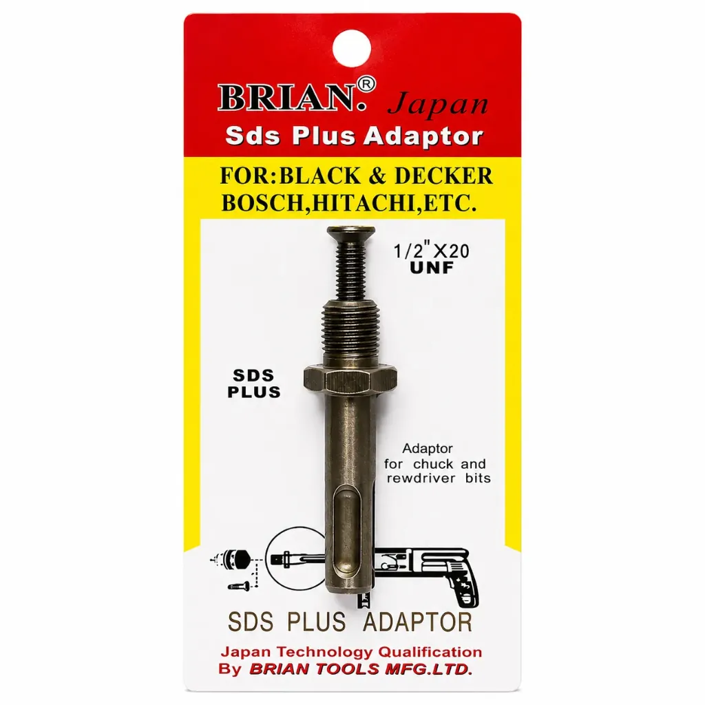 Brian SDS Plus Adapter 1/2" x 20 UNF