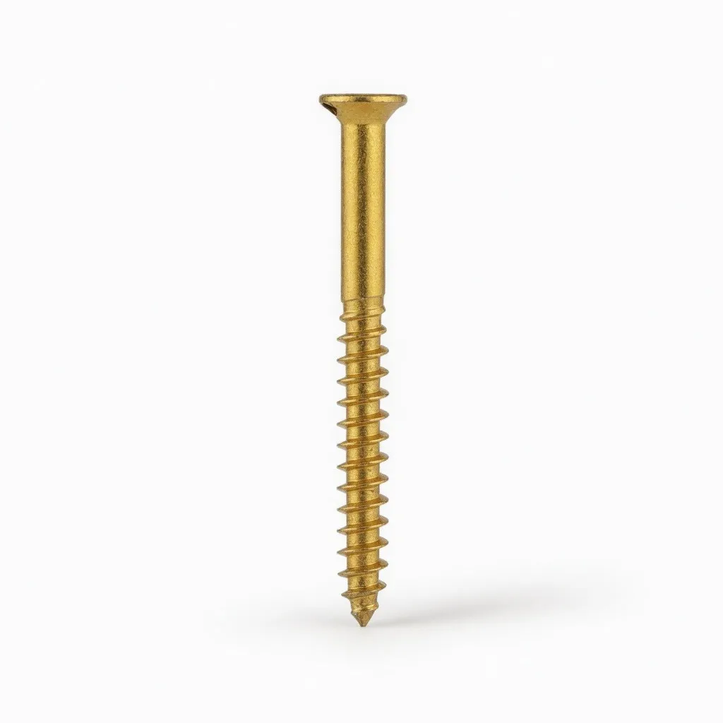 Brass Wood Screw (+) #10 x 2"