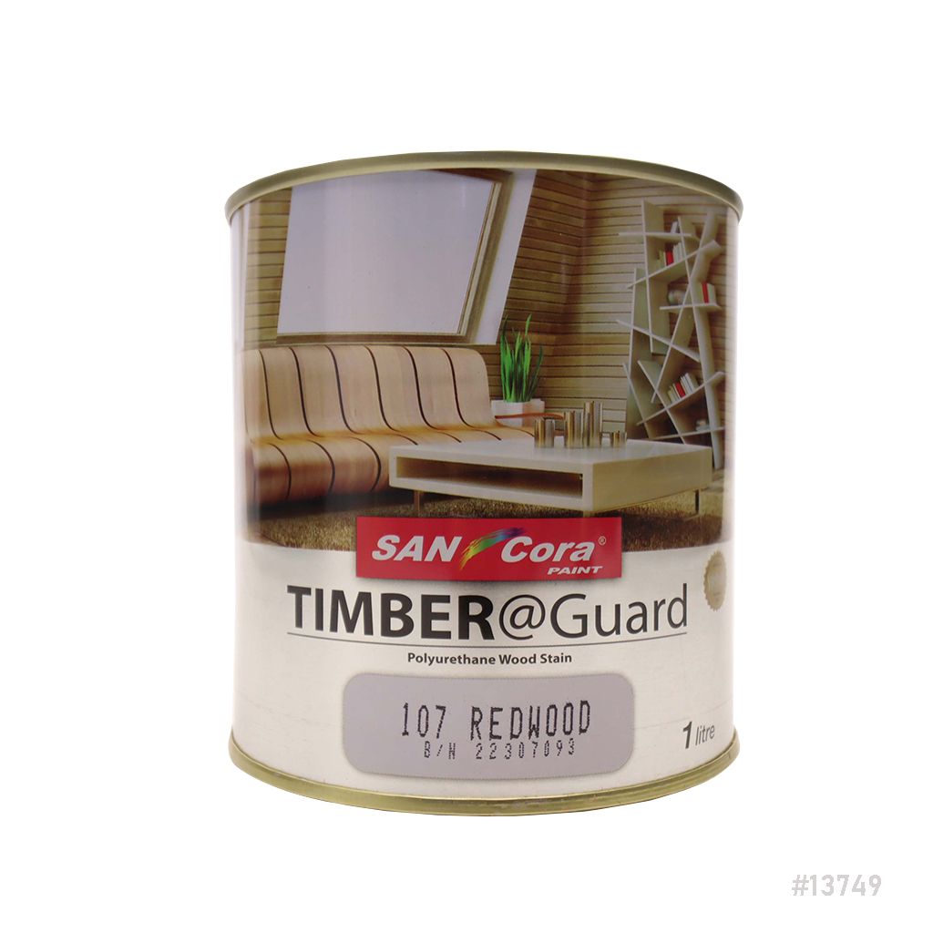 Sancora® TIMBER@Guard Polyurethane Wood Stain Varnish 1L 107 Red Wood