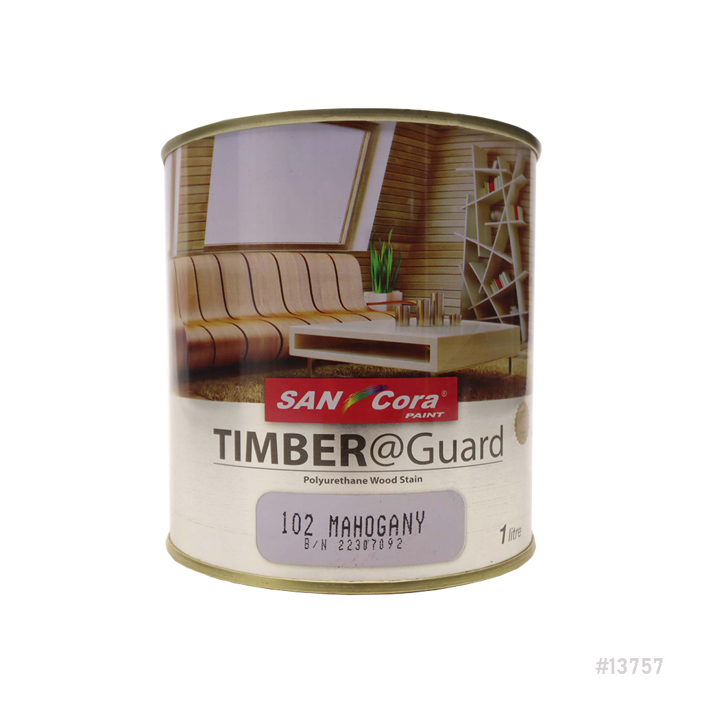 Sancora® TIMBER@Guard Polyurethane Wood Stain Varnish 1L 102 Mahagony