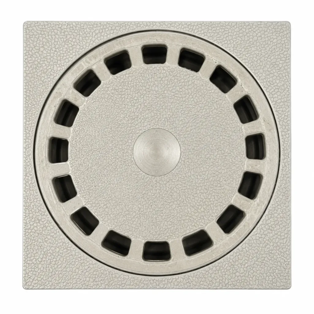 Floor Drain 10x10cm Pvc Grey