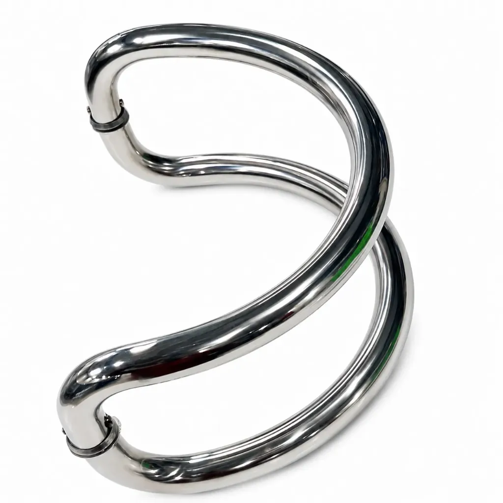 Glass Door Handle Curved Mgli