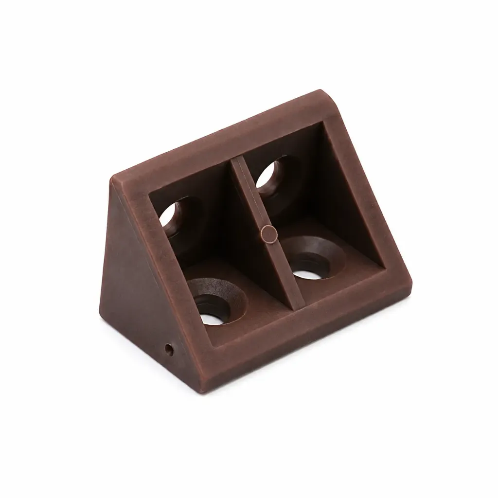 Pvc Corner Bracket Brown W/O Cap