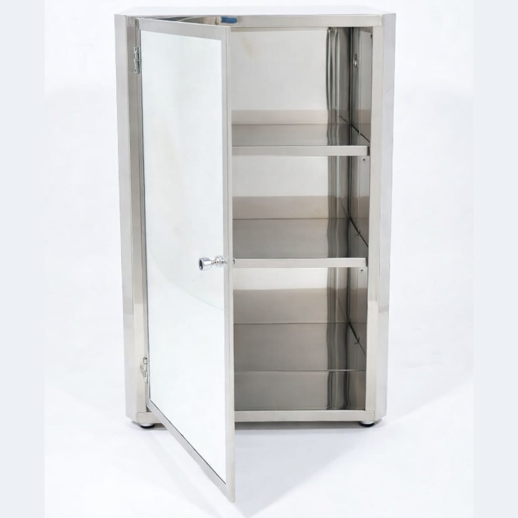 [17386] SS Bathroom Cabinet with Mirror Door 2106 14"x20" Left