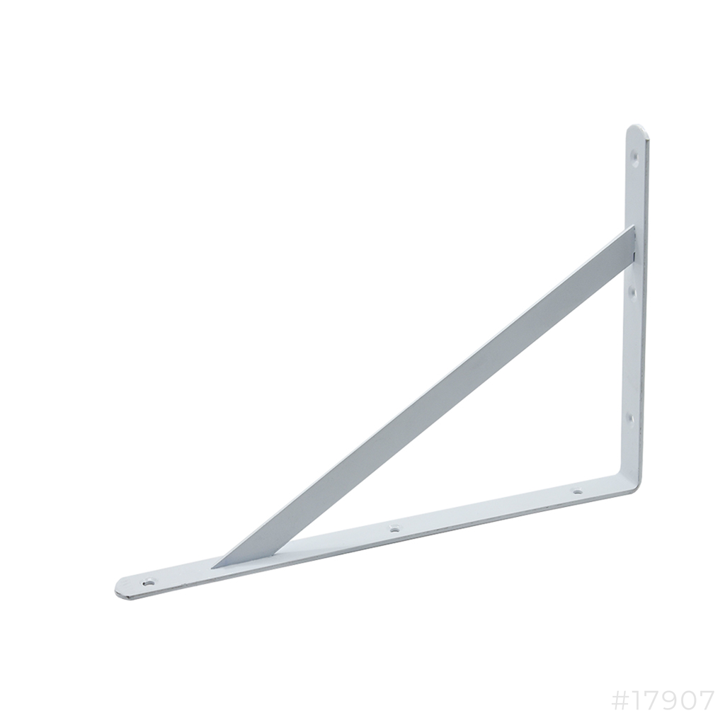 Shelf Bracket H/D White Round Edge 11"x16" 
