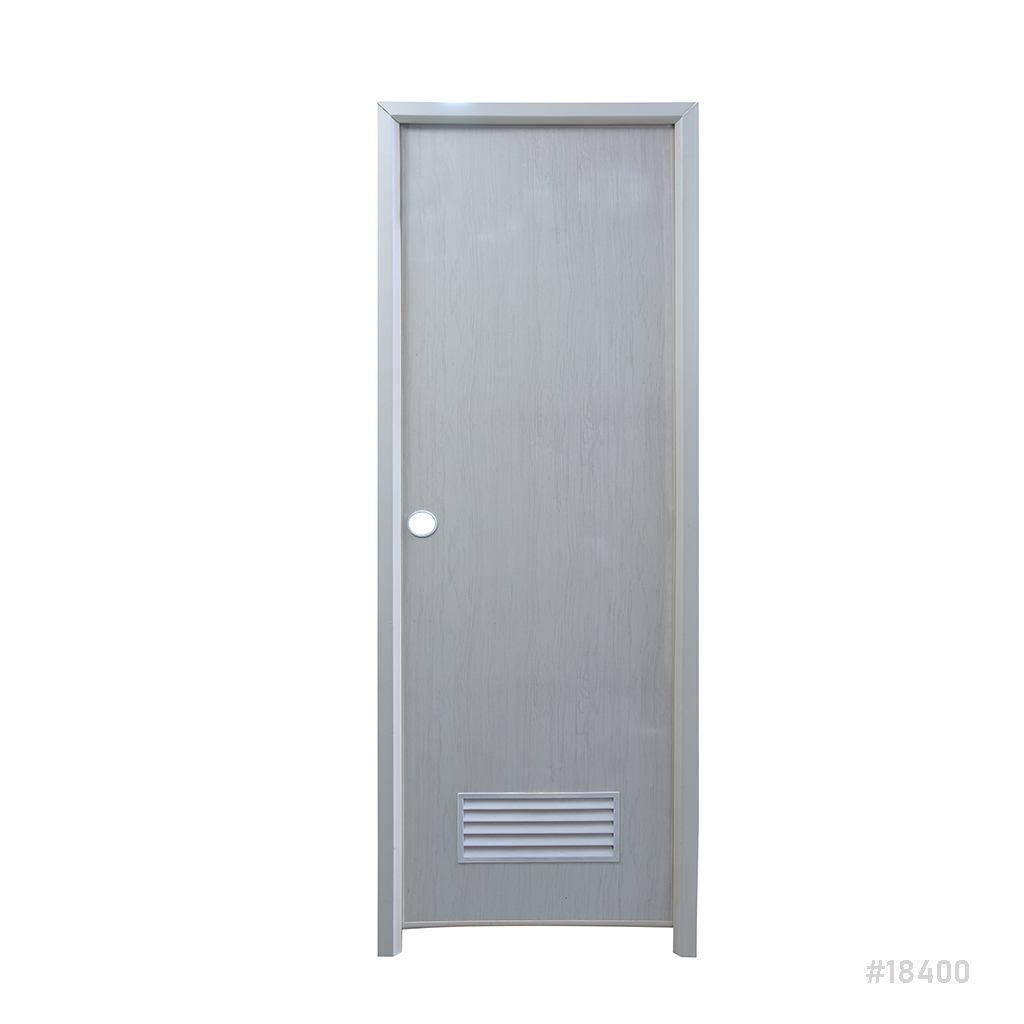 [18400] Pvc Door 675x2000mm White with Louvered Right