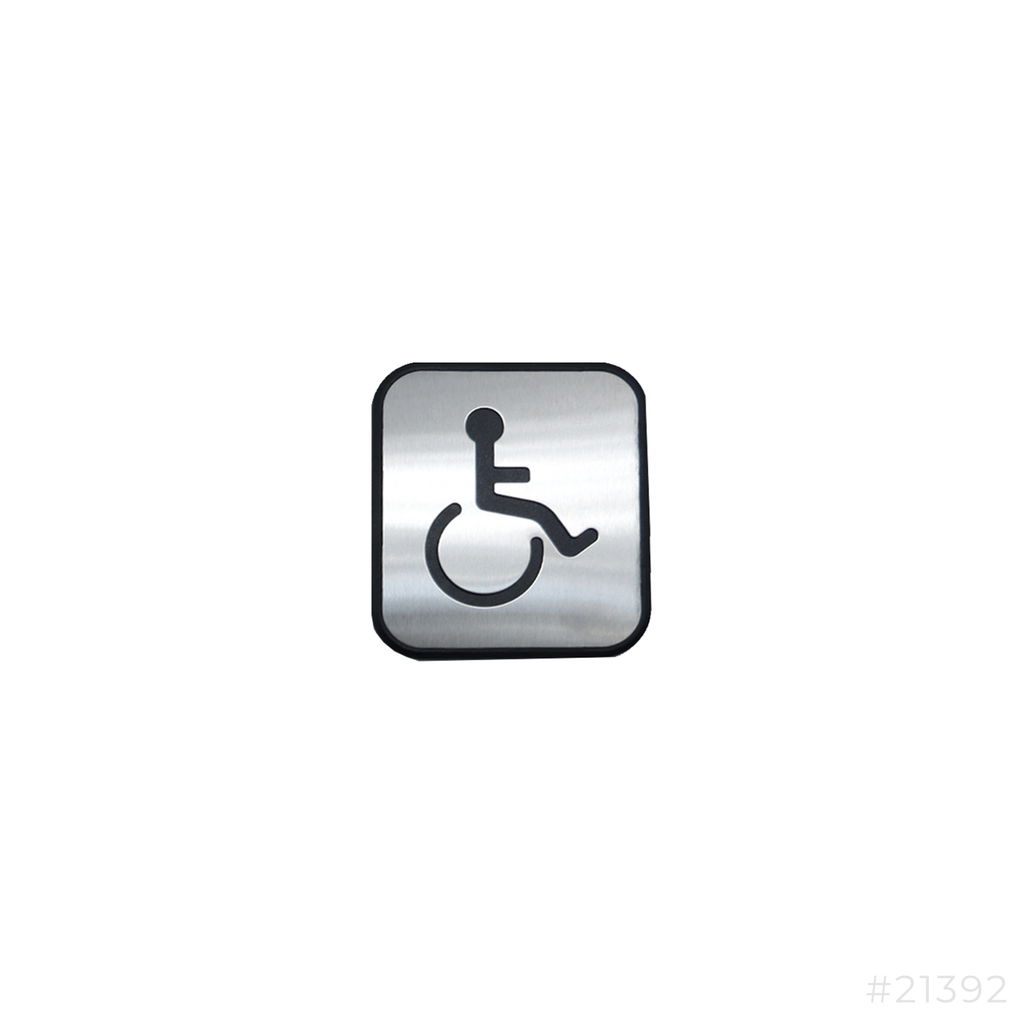 Signage Metal Finish 100x95mm Accessible Toilet