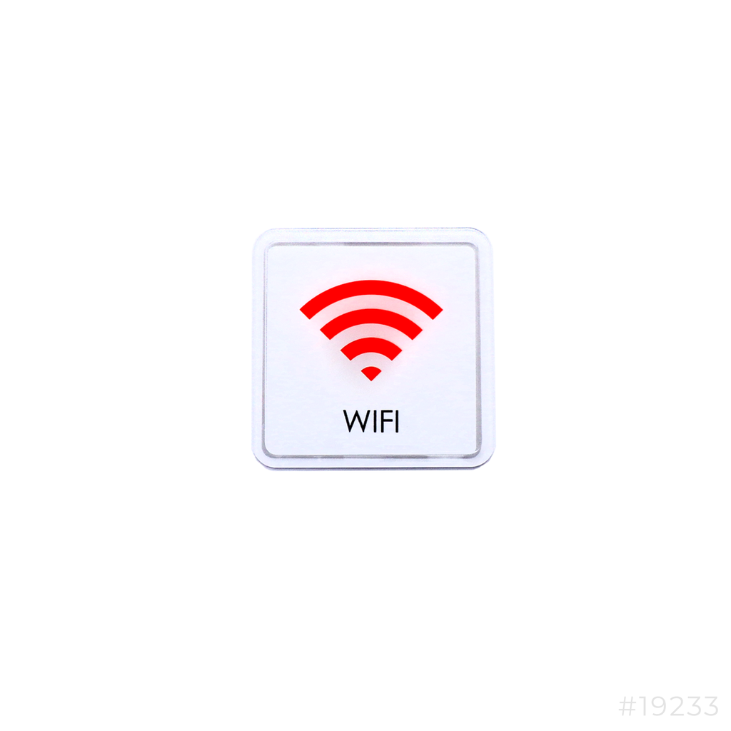 Signage Acrylic 100x100mm WIFI