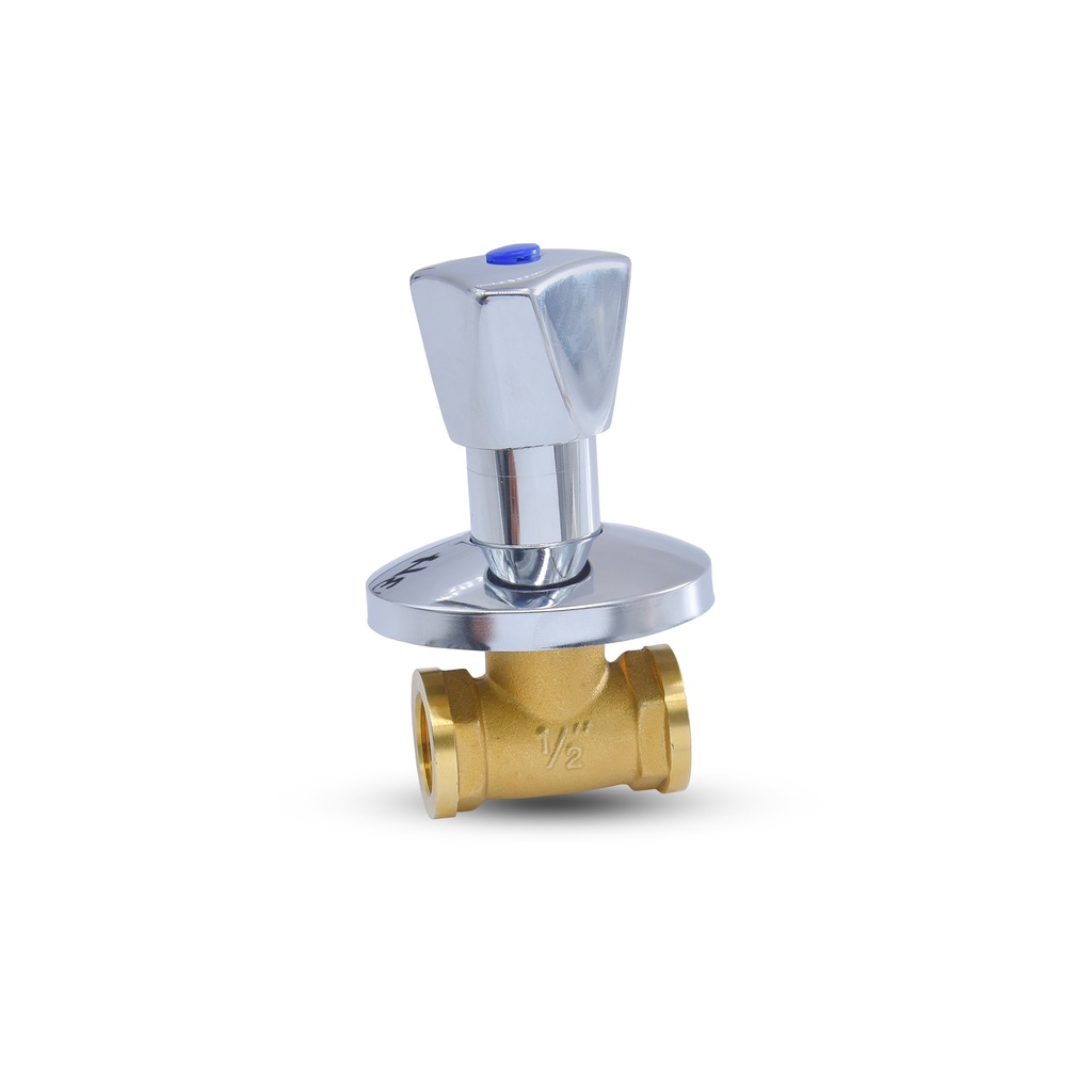 [19341] Gate Valve Brass CP Mibt 1/2"