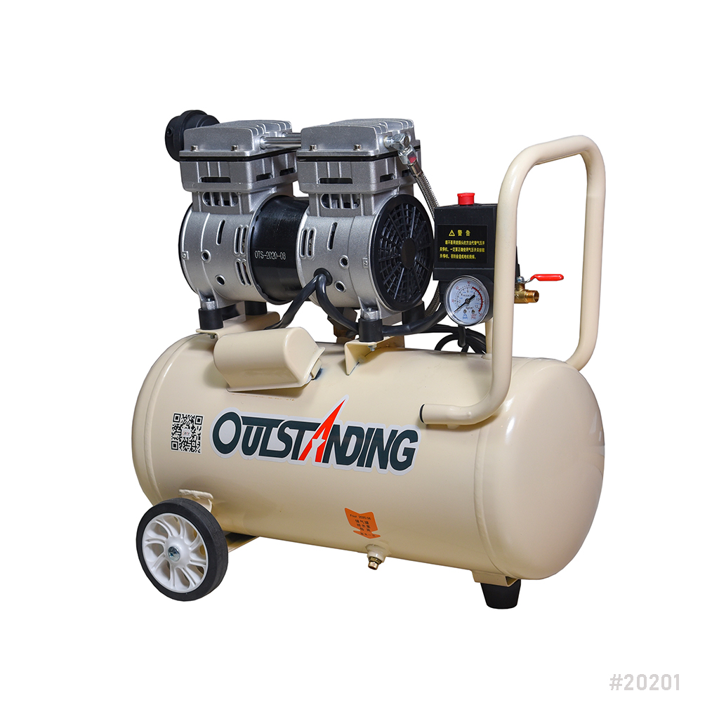 Air Compressor Silent Oil Free Outstanding OTS-750 30L Double Head