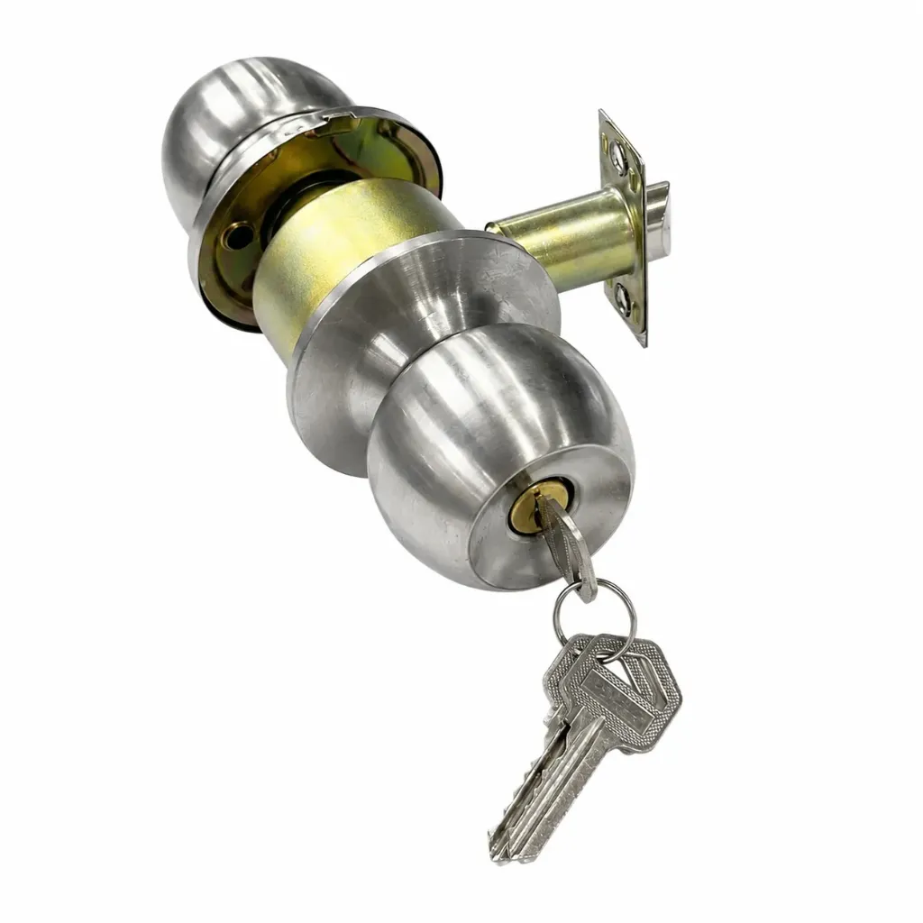 Cylinder Knob Lock 60mm with Key