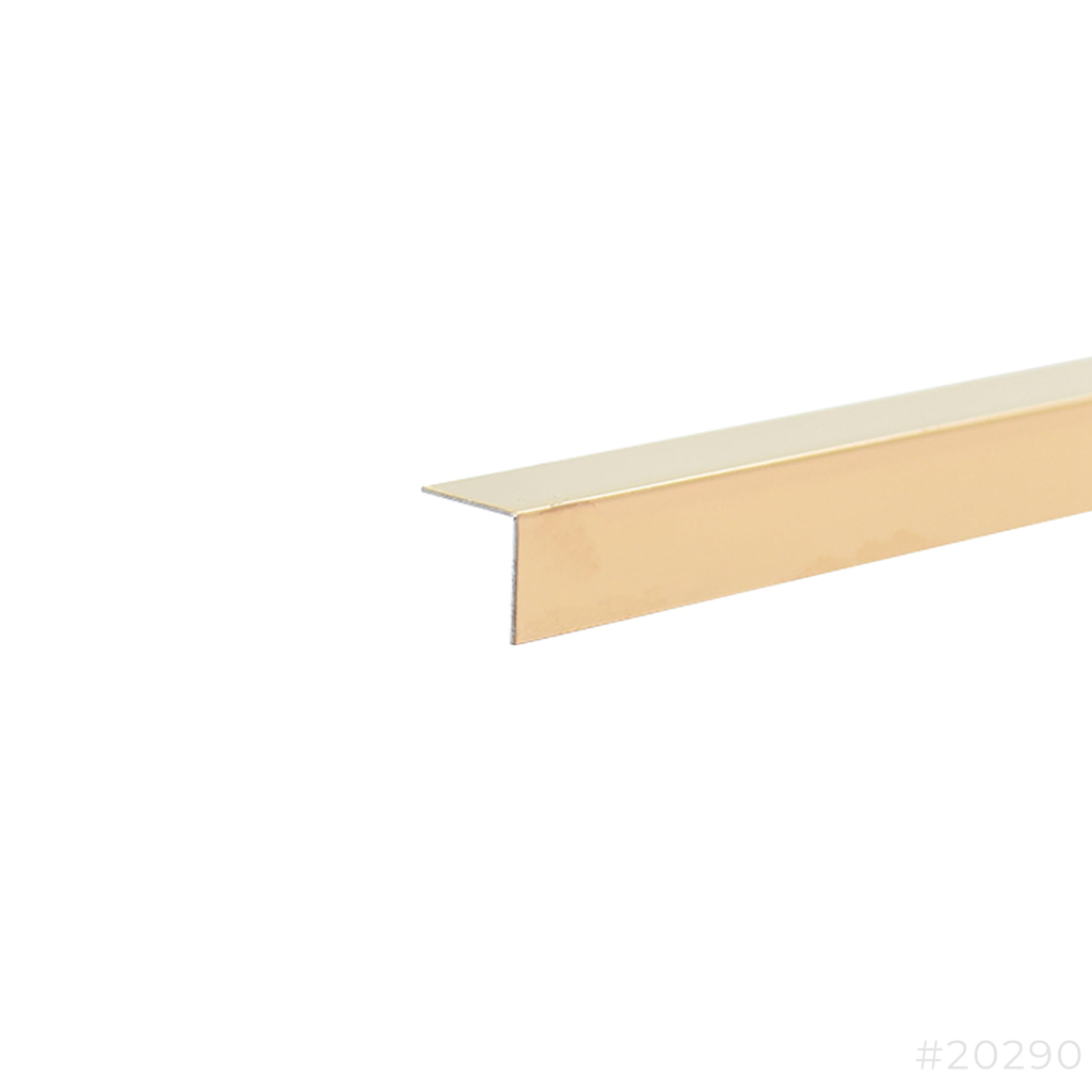 SS Channel Mirror Polished L Section 12x12x2490mm Rose Gold